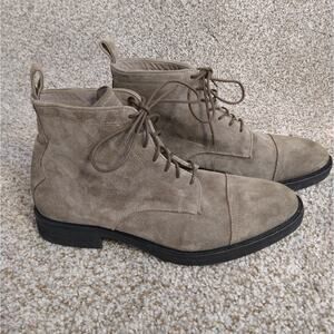 All Saints Taupe Suede Lace-Up Men's Boots